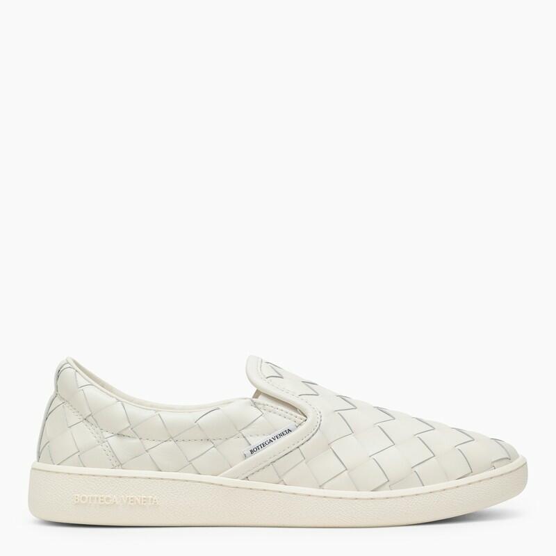 Bottega Veneta Sawyer white slip-on trainer in Intrecciato Cover