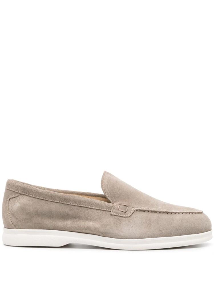 Doucal's almond-toe suede loafers - Grey Cover