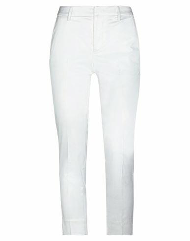 Pt Torino Woman Pants White Cotton, Viscose, Elastane Cover