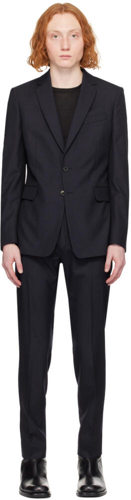 Dries Van Noten Navy Slim Fit Suit Cover