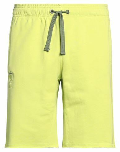 Blauer Man Shorts & Bermuda Shorts Acid green Cotton, Polyester Cover