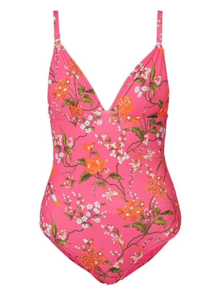 ERDEM floral-print swimsuit - Pink Cover