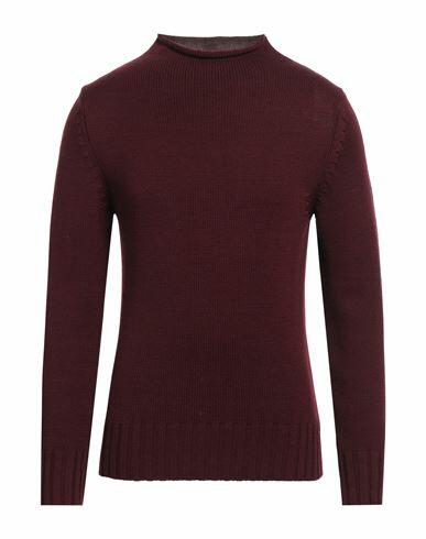 Capsule Knit Man Turtleneck Burgundy Merino Wool Cover