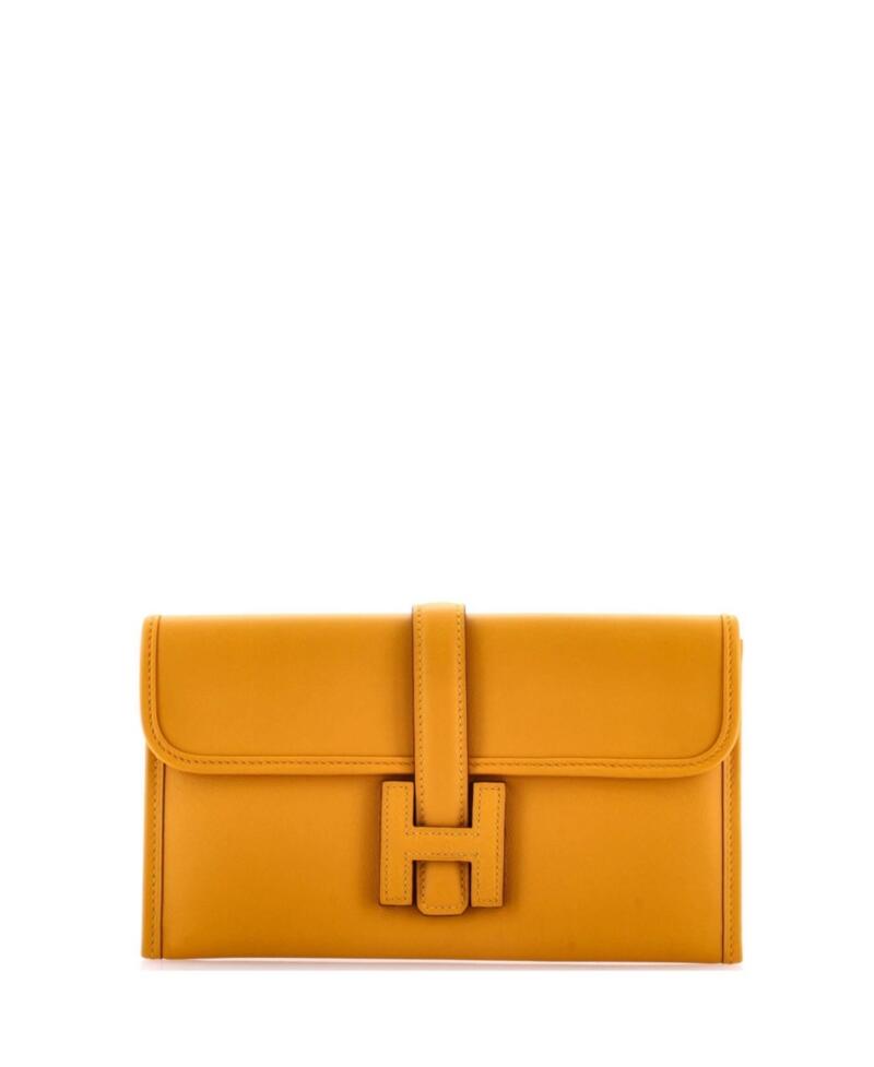 Pre-Owned Hermes Jige Duo Clutch Swift Cover