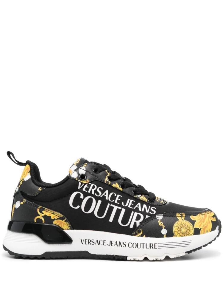 Versace Jeans Couture baroque-pattern low-top sneakers - Black Cover