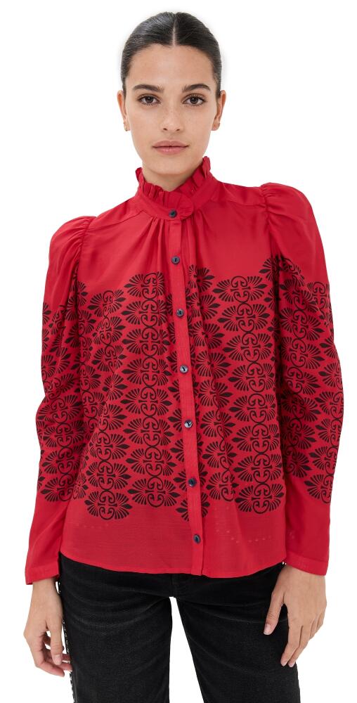 Alix of Bohemia Artemis Cherry Trellis Shirt Red Cover