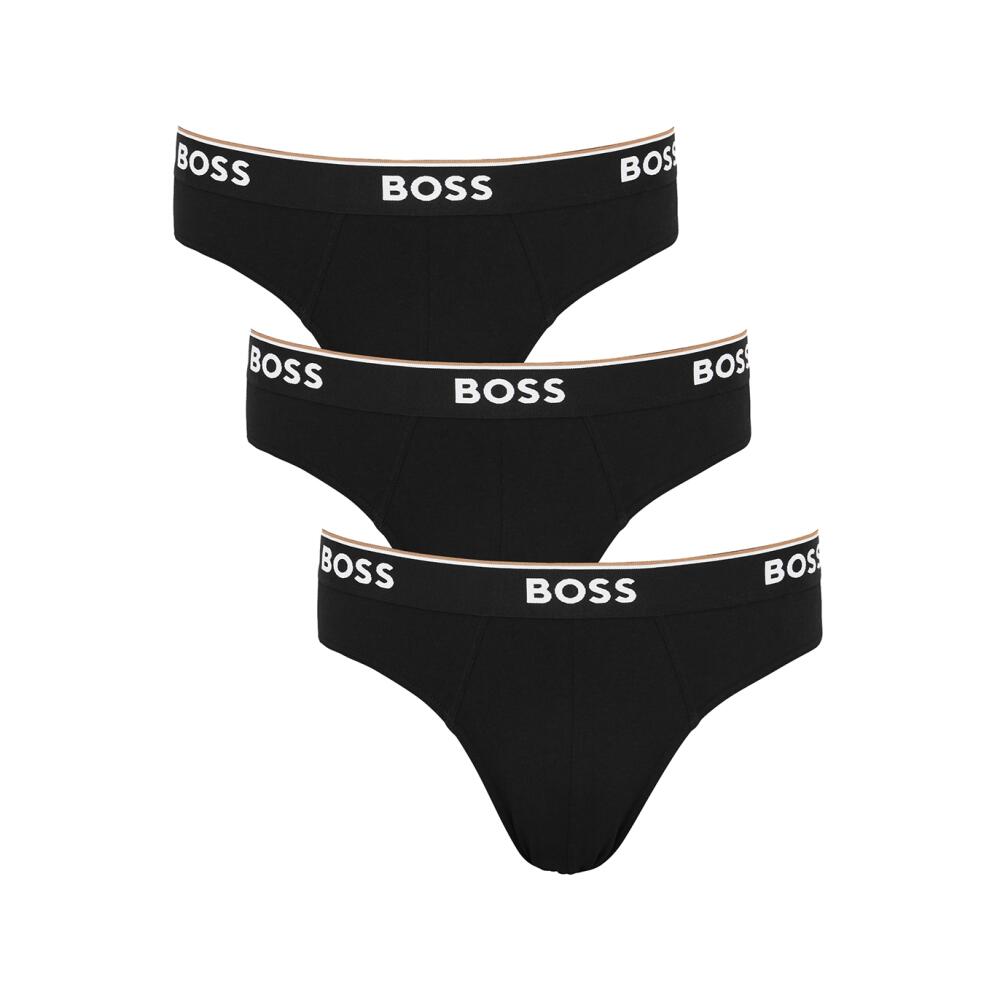 Boss Power Stretch-cotton Briefs - set of Three - Black Cover