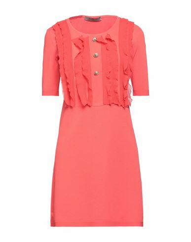 D. exterior Woman Mini dress Coral Viscose, Polyester, Cotton, Polyamide Cover