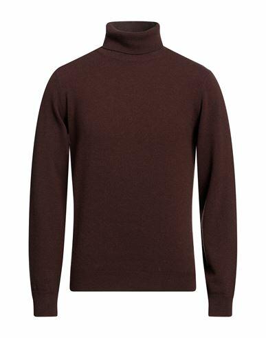 Wool & Co Man Turtleneck Brown Merino Wool, Cashmere Cover