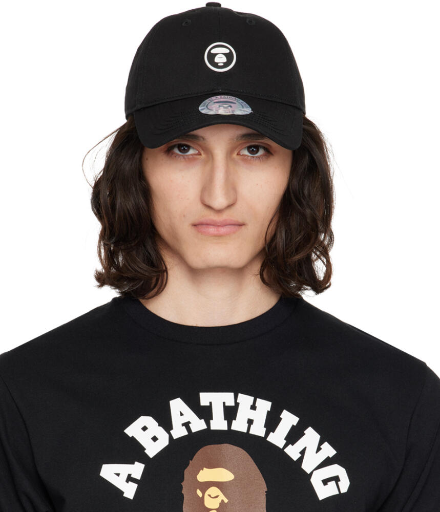 AAPE by A Bathing Ape Black Moonface Cap Cover