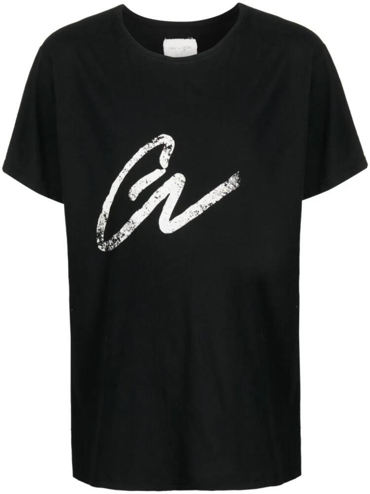 Greg Lauren logo-print cotton T-shirt - Black Cover