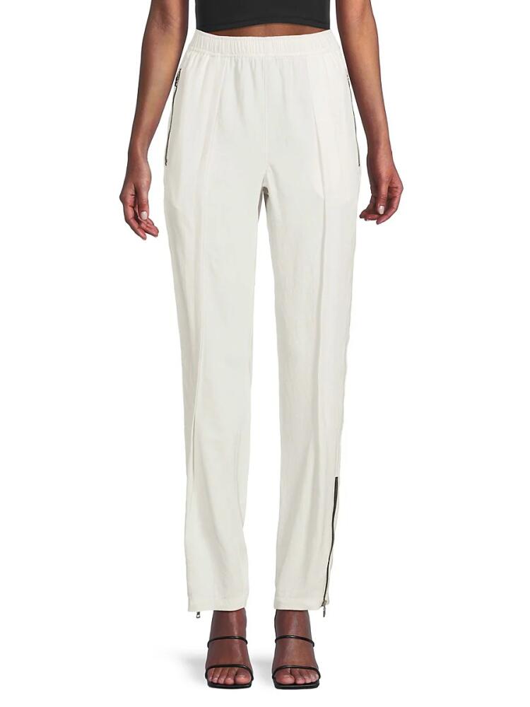 RTA Women's Rey Zipper Track Pants - White Cover