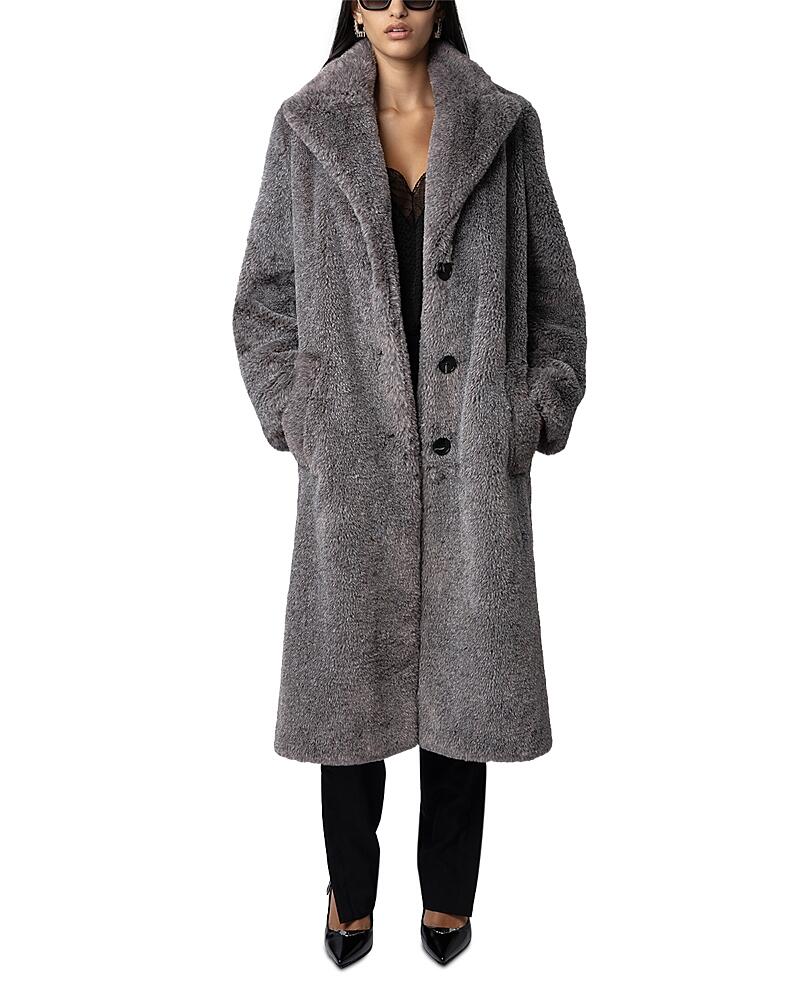 Zadig & Voltaire Monacoco Faux Fur Coat Cover