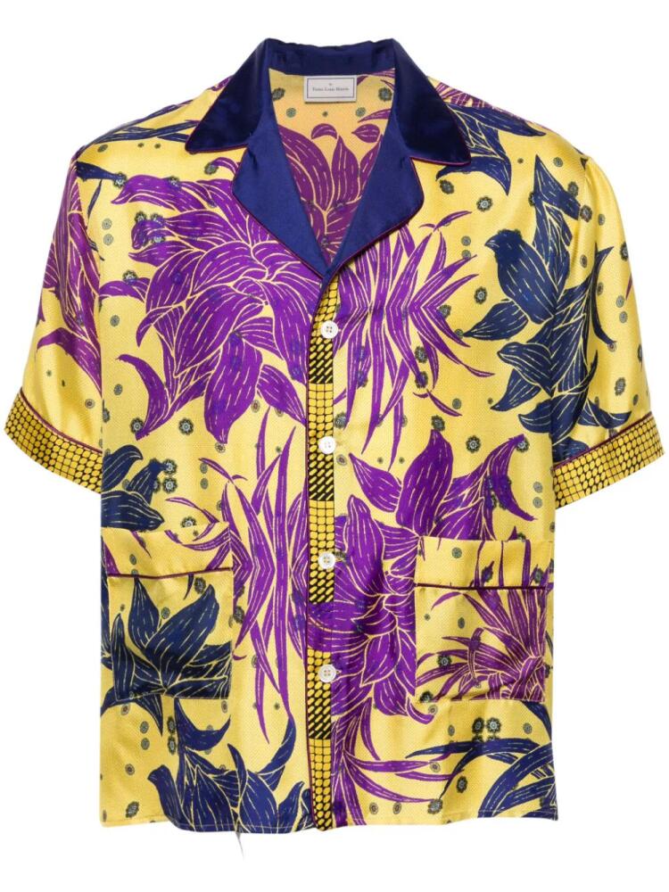 Pierre-Louis Mascia floral silk shirt - Yellow Cover