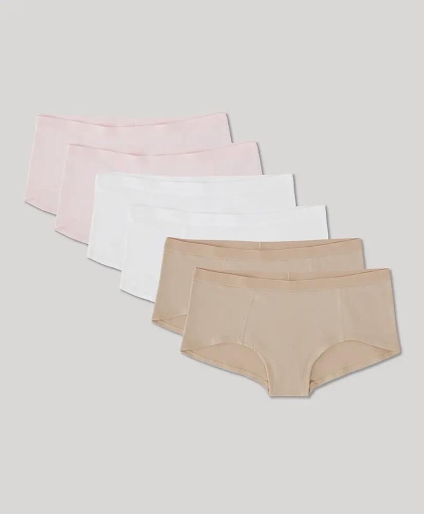 Pact Organic Everyday Boy Short 6-Pack in Neutrals Cover