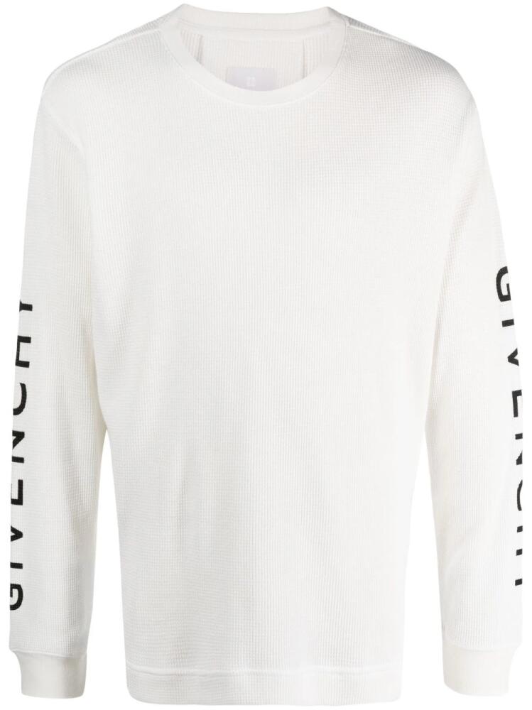 Givenchy logo-print long-sleeve T-shirt - White Cover