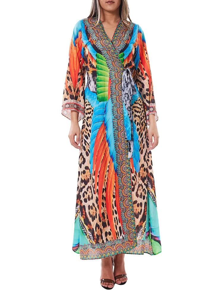 Ranee's Women's Print Robe - Blue Multi Cover