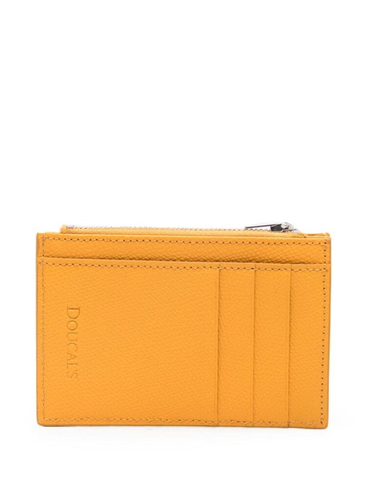 Doucal's leather card holder - Yellow Cover