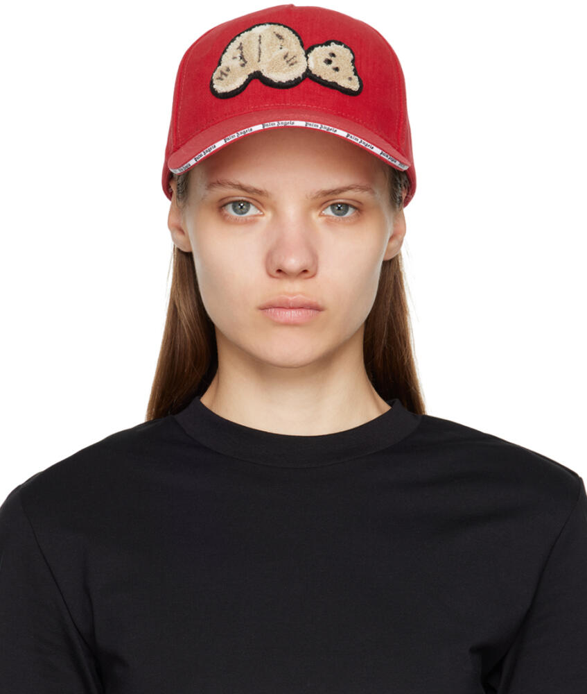 Palm Angels Red Bear Cap Cover