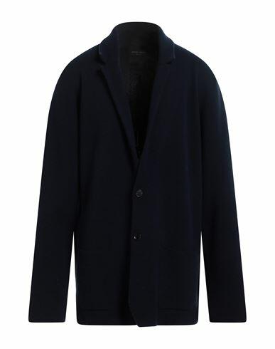 Roberto Collina Man Blazer Midnight blue Merino Wool, Cashmere Cover