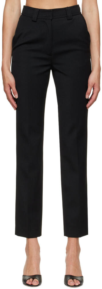 LVIR Black Slim-Fit Trousers Cover