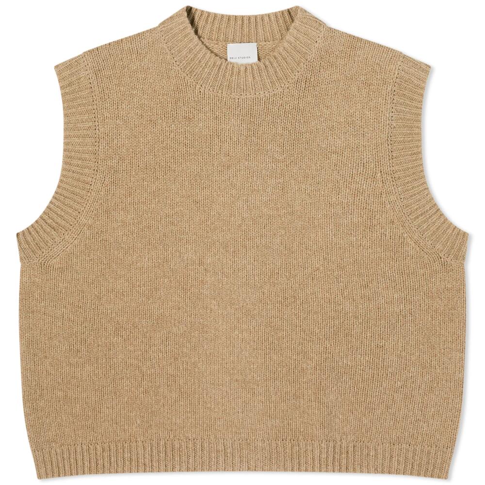 Deiji Studios Women's Knit Vest in Wheat Cover