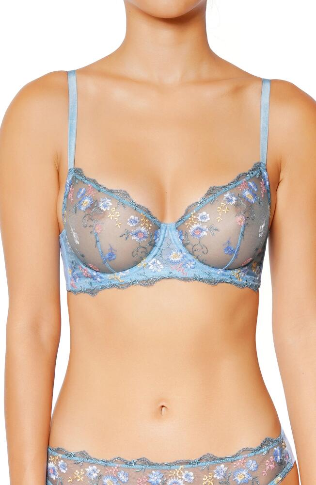 Huit Poesie Underwire Unlined Bra in Sky Blue Cover