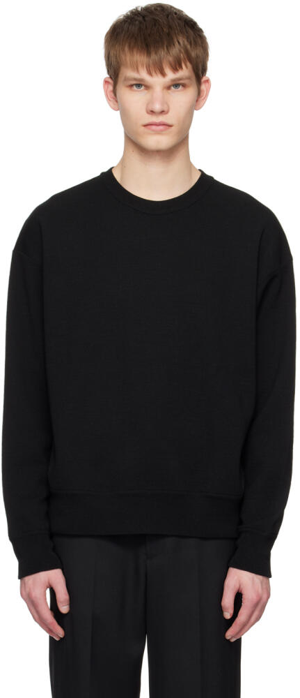 Solid Homme Black Rib Trim Sweater Cover