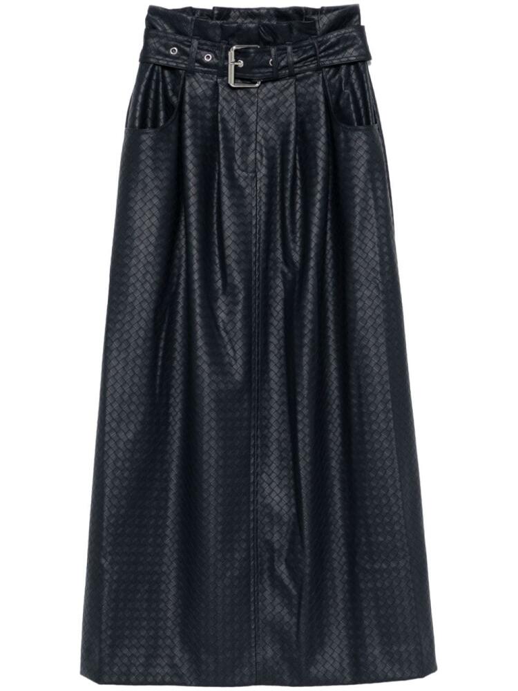 ROTATE BIRGER CHRISTENSEN paper waist midi skirt - Blue Cover