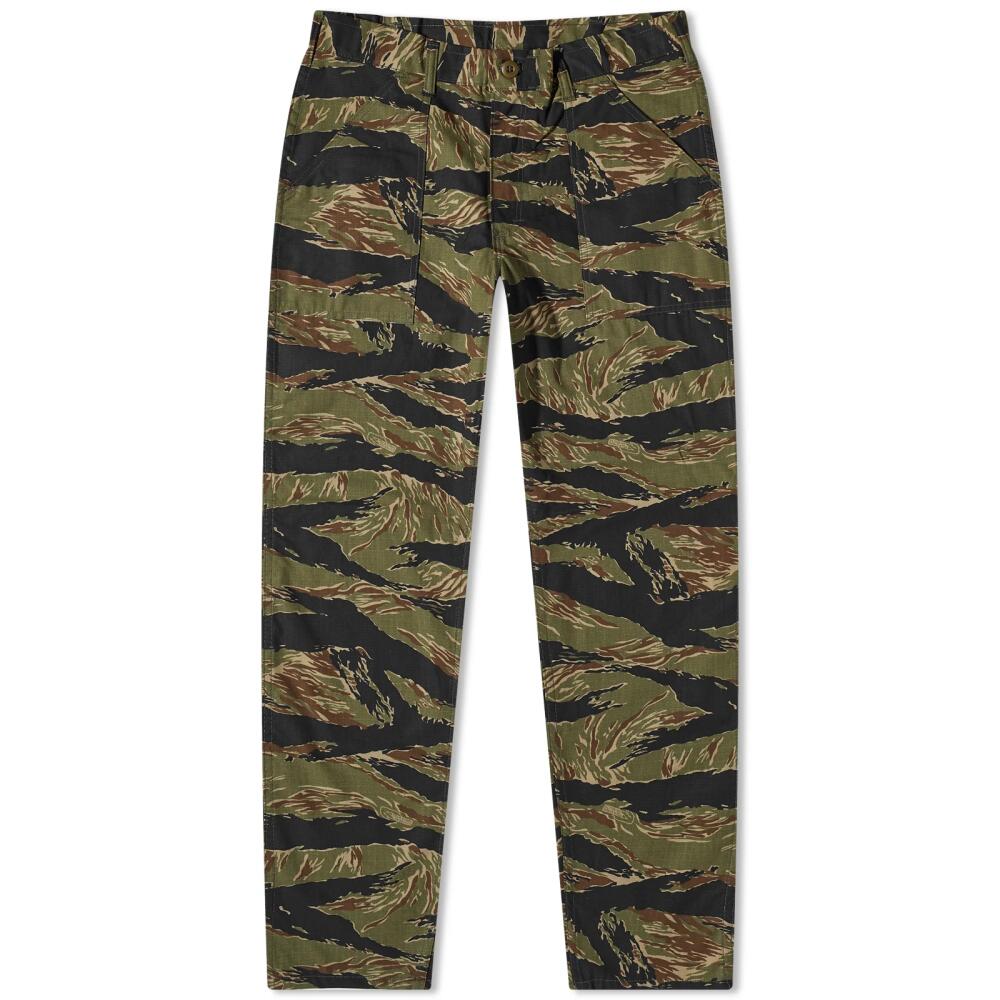 Stan Ray Men's Taper Fit 4 Pocket Fatigue Pant in Green Tiger Stripe Cover