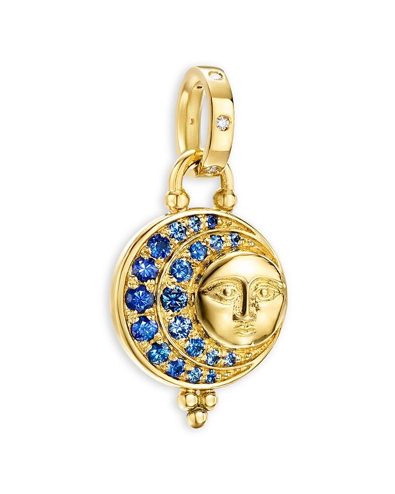 Temple St. Clair 18K Yellow Gold Sapphire & Diamond Eclipse Pendant Cover