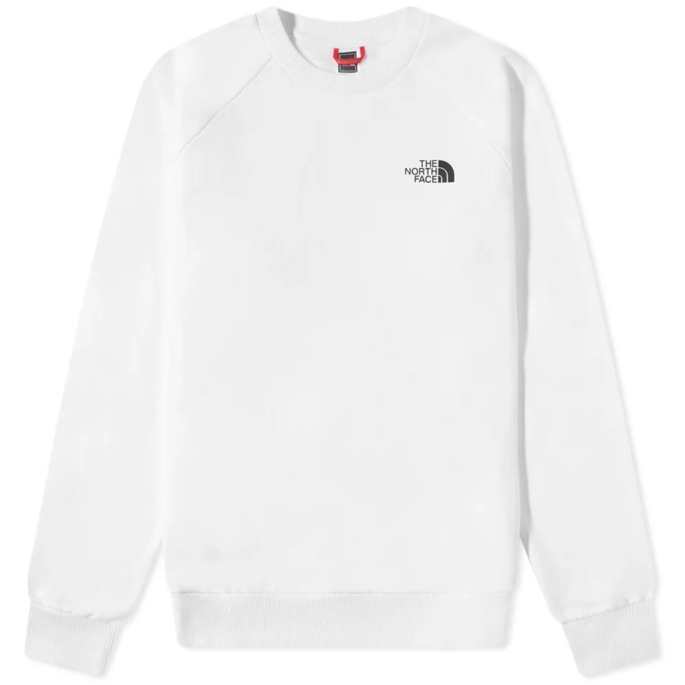 The North Face Men's Raglan Redbox Crew Sweat in White Cover