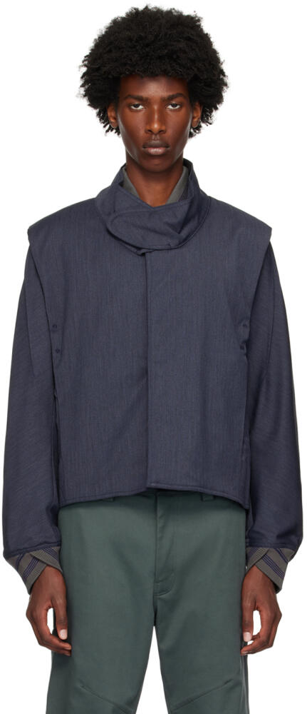 Kiko Kostadinov Navy Ohne Bomber Jacket Cover