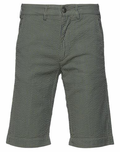 40weft Man Shorts & Bermuda Shorts Sage green Cotton Cover