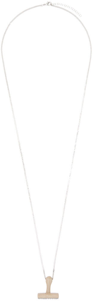 MM6 Maison Margiela Silver Stamp Necklace Cover