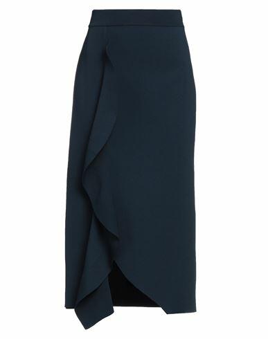 Alexander Mcqueen Woman Midi skirt Midnight blue Viscose, Polyester, Polyamide, Elastane Cover