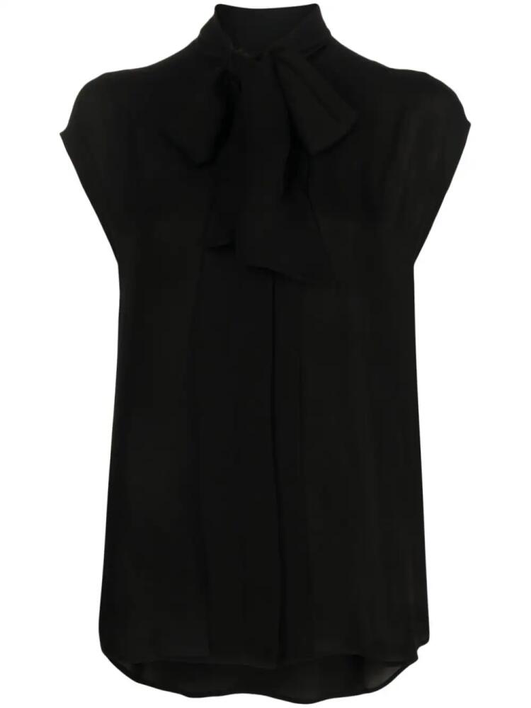 Moschino bow-detail silk blouse - Black Cover