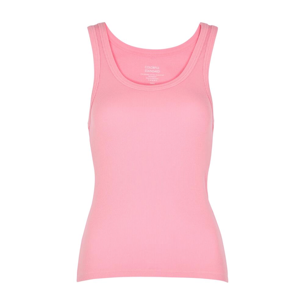 Colorful Standard Ribbed Stretch-cotton Tank - Pink Cover