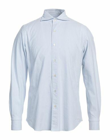 Finamore 1925 Man Shirt Sky blue Cotton, Elastane Cover