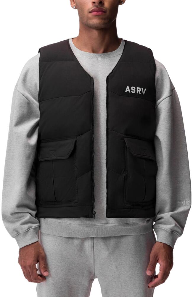 ASRV Water Resistant Down Puffer Vest in Black Cover