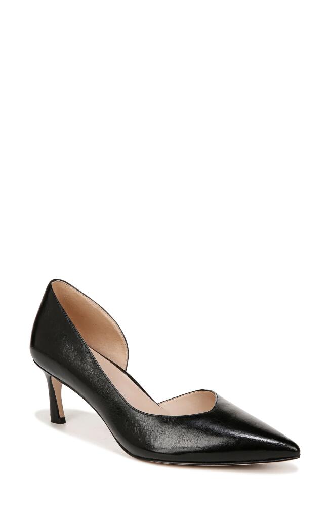 27 EDIT Naturalizer Faith Half d'Orsay Pointed Toe Pump in Black Leather Cover