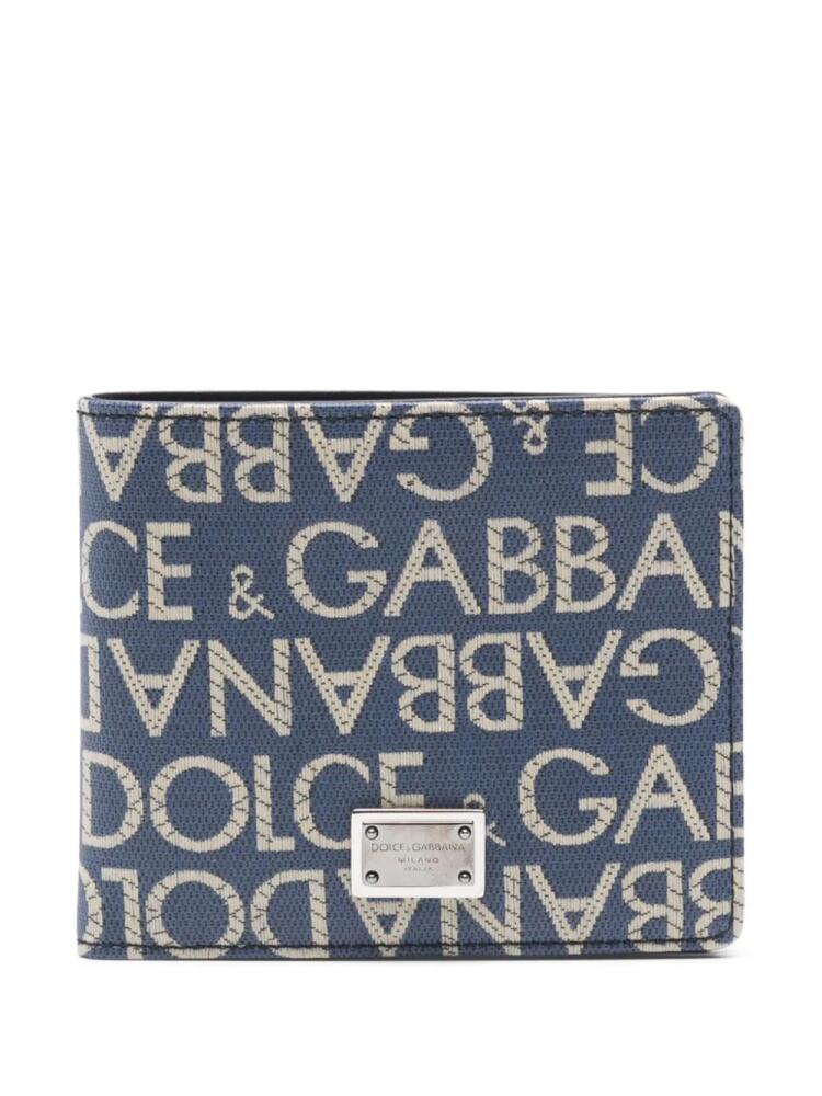 Dolce & Gabbana jacquard-logo wallet - Blue Cover