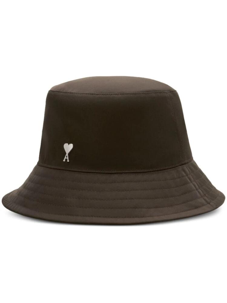 AMI Paris Ami De Coeur stud bucket hat - Brown Cover