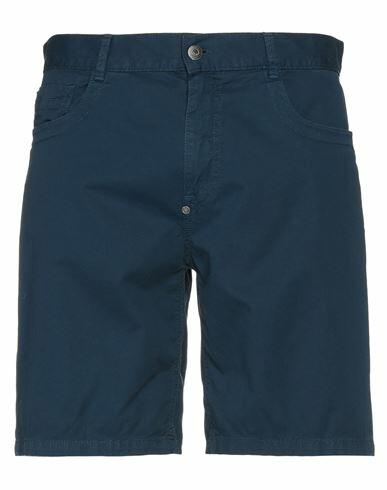 Bikkembergs Man Shorts & Bermuda Shorts Midnight blue Cotton, Linen, Elastane Cover