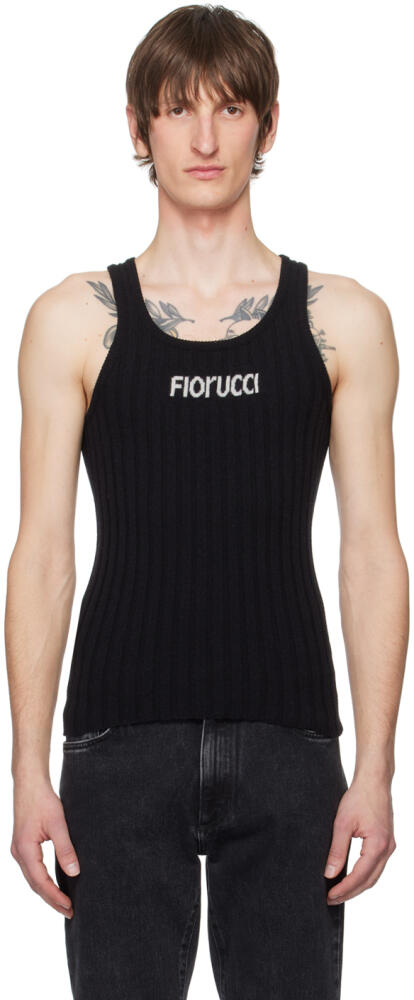 Fiorucci Black Intarsia Tank Top Cover