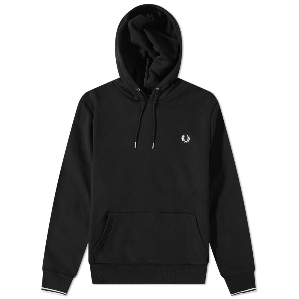 Fred Perry Men's Small Logo Popover Hoodie in Black Cover