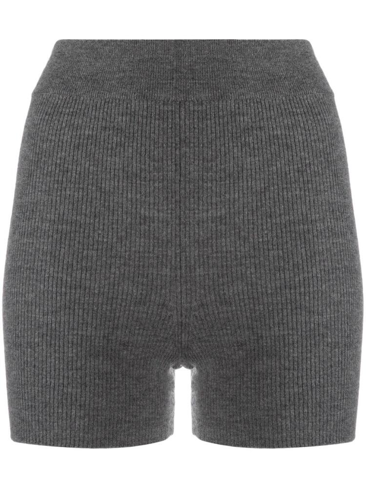 Cashmere In Love Alexa ribbed-knit biker shorts - Grey Cover