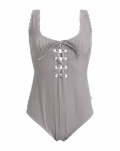 Ganni Woman One-piece swimsuit Dark brown Recycled polyester, Polyamide, Elastane Cover