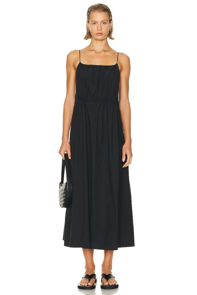 St. Agni Relaxed Drawstring Dress in Black Cover