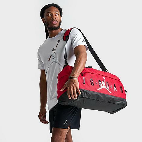 Jordan Air Velocity Duffel Bag (62.5L) in Red/Gym Red 100% Polyester Cover